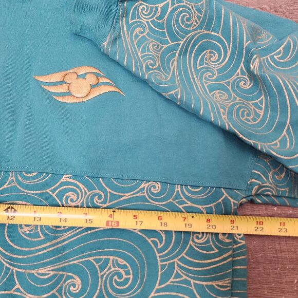 Disney Treasure Spirit Jersey Inaugural Sailing Adult Size Small Teal Gold - Picture 8 of 13